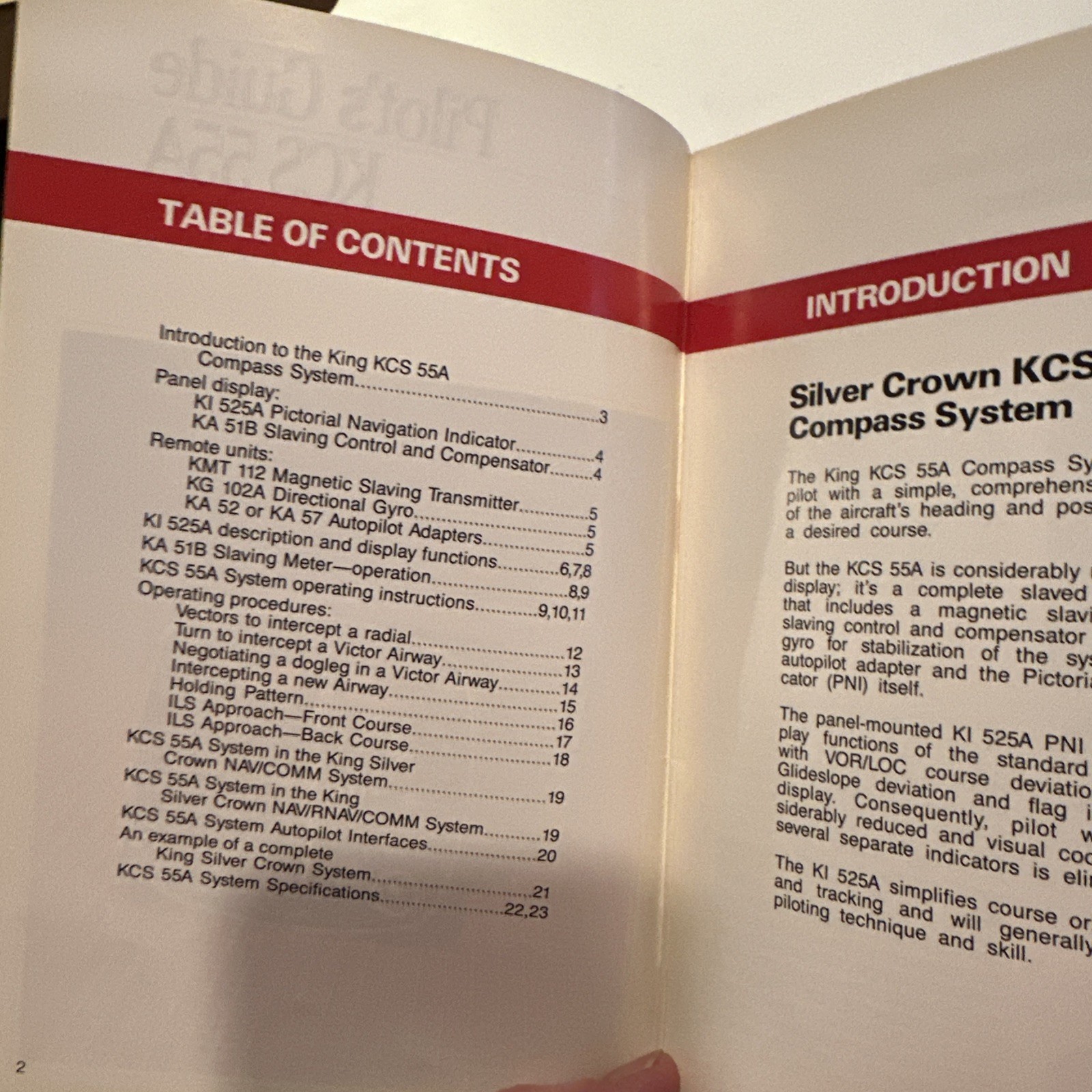 KCS55A Pilot's Guide Bendix King Compass System Booklet