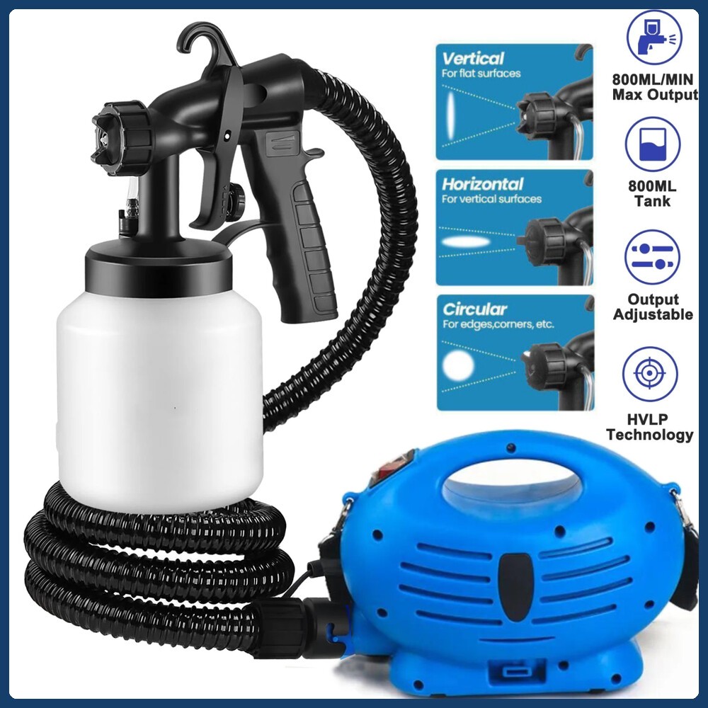 800ML HVLP Paint Sprayer Machine Handheld 650W Electric Spray Gun Painting Tool