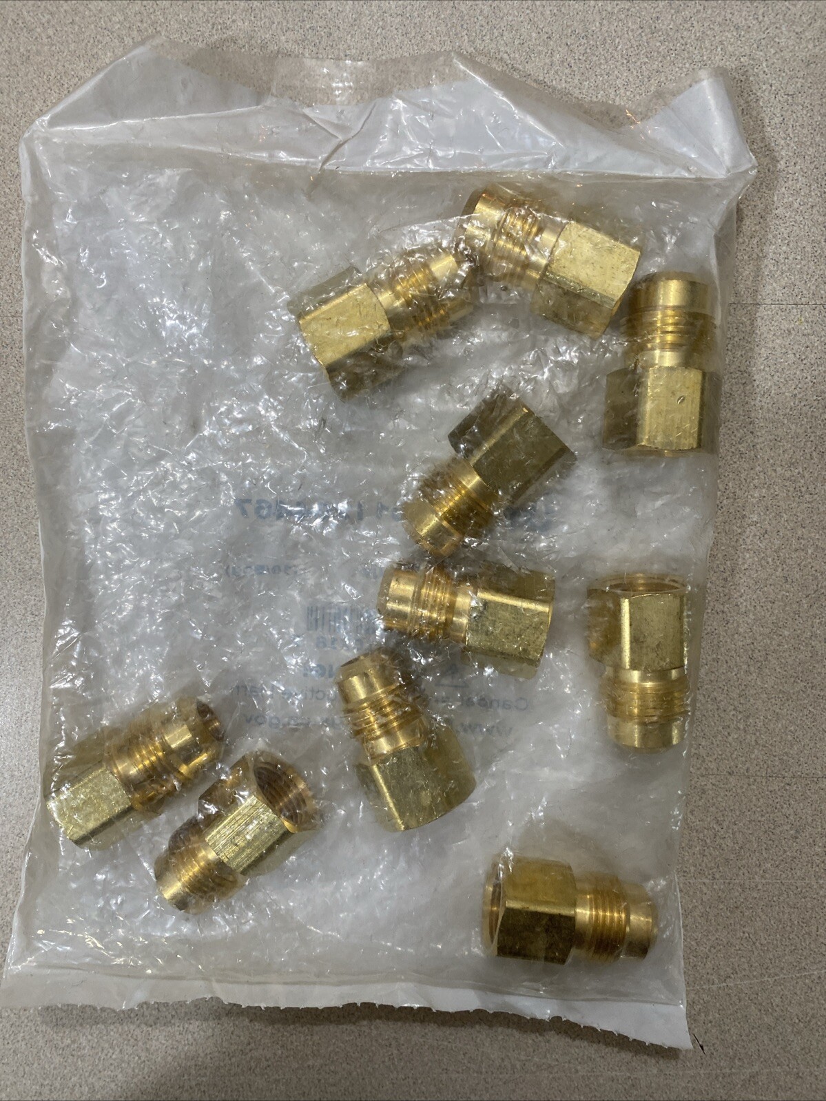 1/2 in. Flare x 3/8 in. FIP Brass Coupling - pack of 10