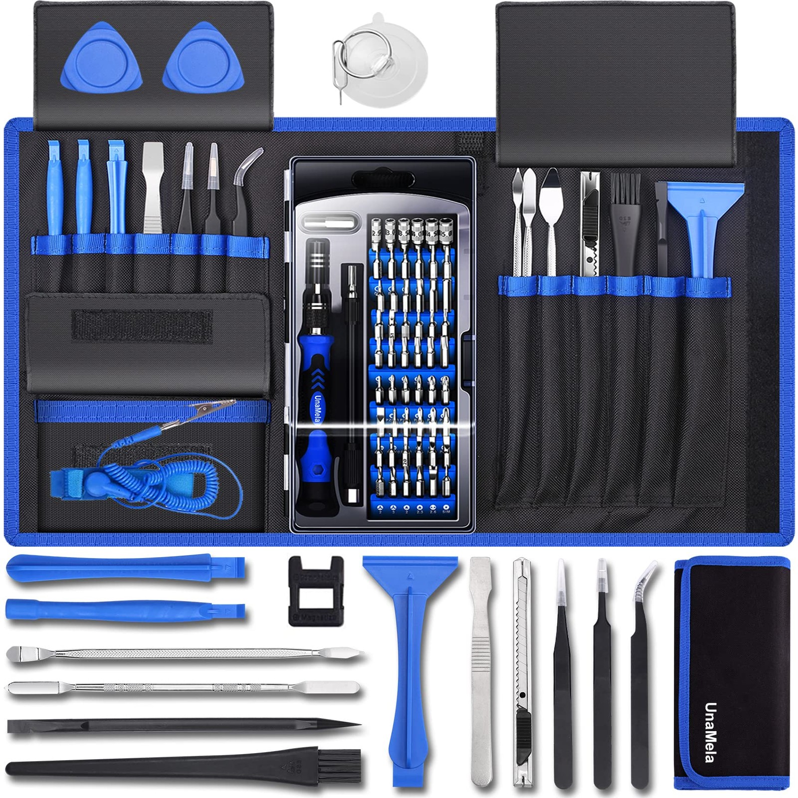 80 IN 1 Professional Computer Repair Tool Kit, Precision Small, Blue