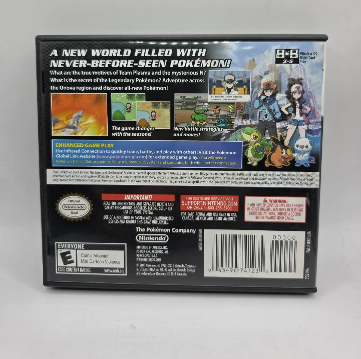 NINTENDO DS - "Pokemon Black Version" CASE ONLY! - Nintendo DS