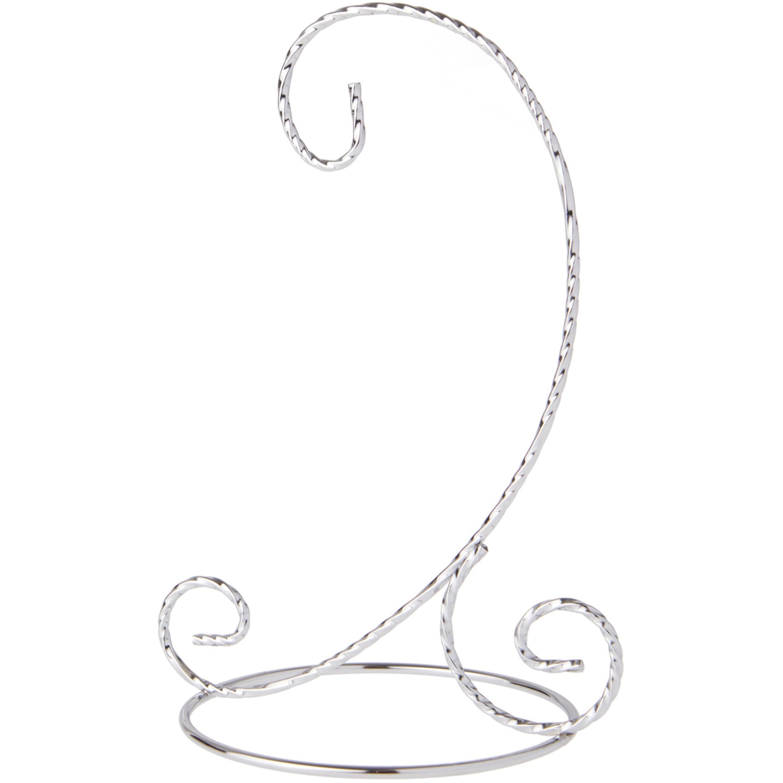 2 PCS Twisted Silver Ornament Stand Small 7"x5.125" Perfect for Decoration