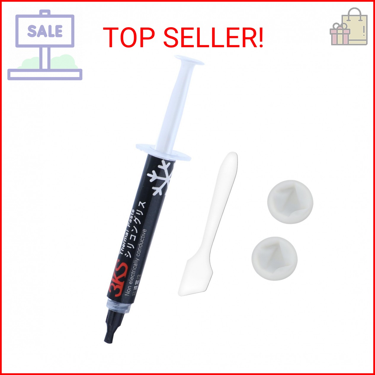 3KS Thermal Paste CPU 2g, 16W Thermal Compound Tape Tool, Pasta Termica para Pro