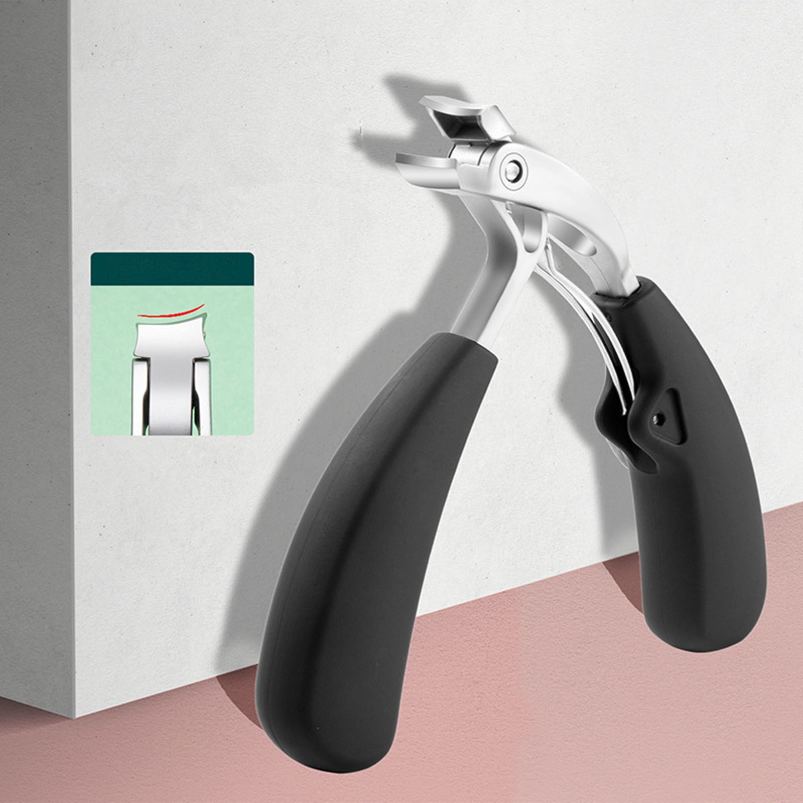 New Angled Head Sharp Blade Ergonomic Large Mouth Toenail Finger Nails Clipper