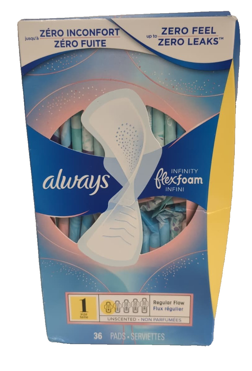 Always Infinity Flexfoam - Size 1 Regular Flow - 36 Pads Unscented