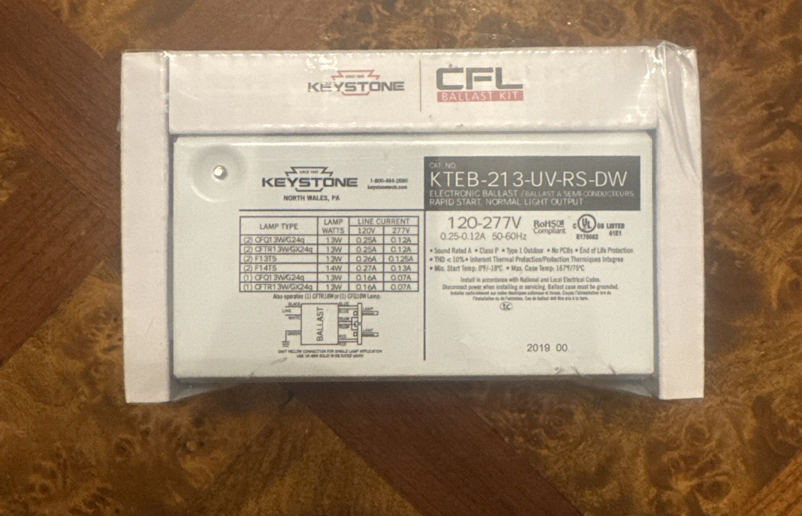 Keystone KTEB-213-UV-RS-DW-KIT Keystone Electronic Ballast Kit