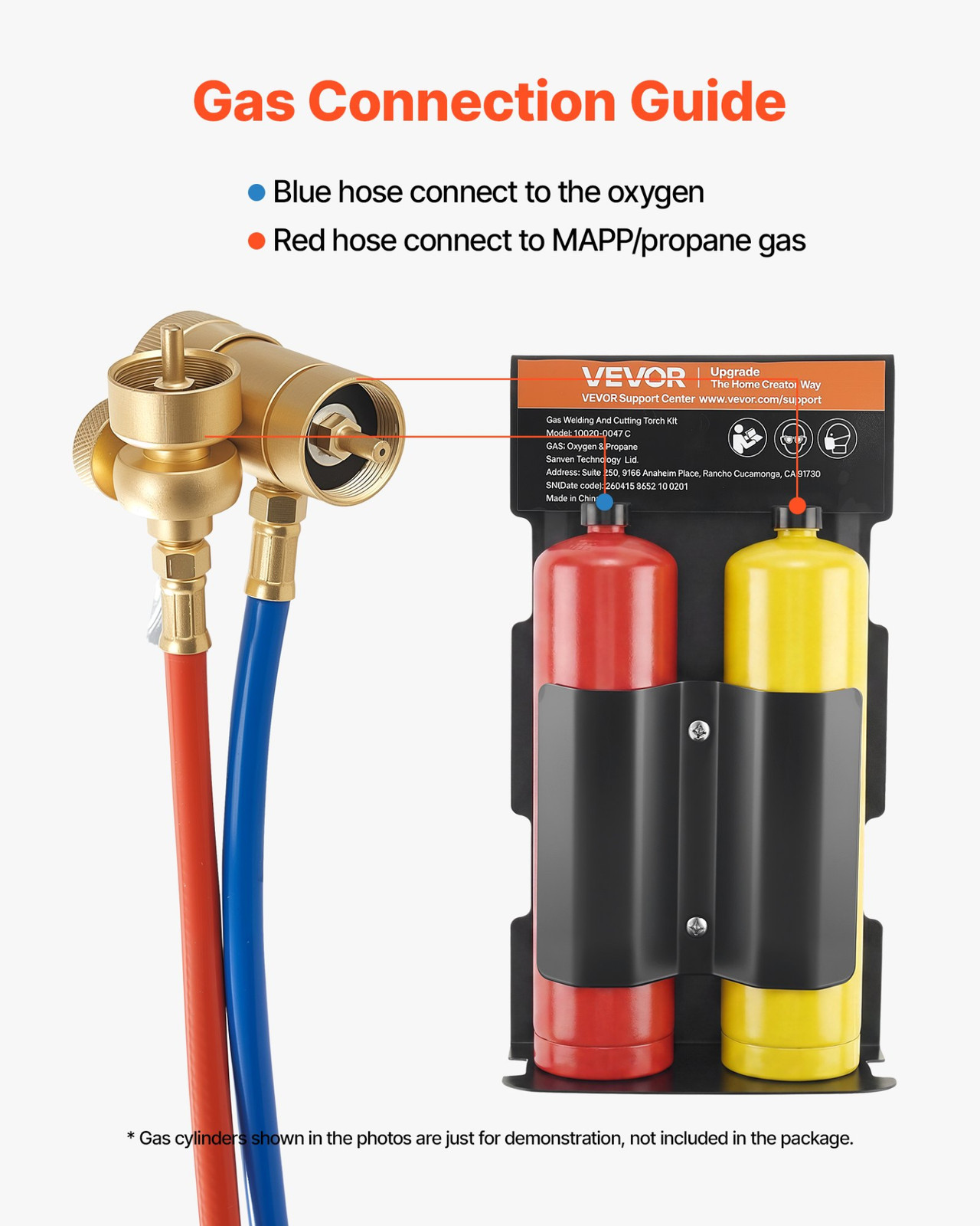 Oxygen Propane Torch Kit w/ Gauges Oxy MAPP Brazing Welding Torch