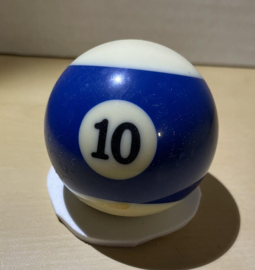 # 10 Striped BLUE replacement pool table billiard ball standard size: 2 1/4"