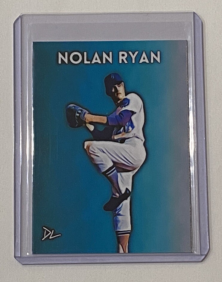 Nolan Ryan Limited Artist Signed "Jacksonville Suns Minors" Trading Card 3/10