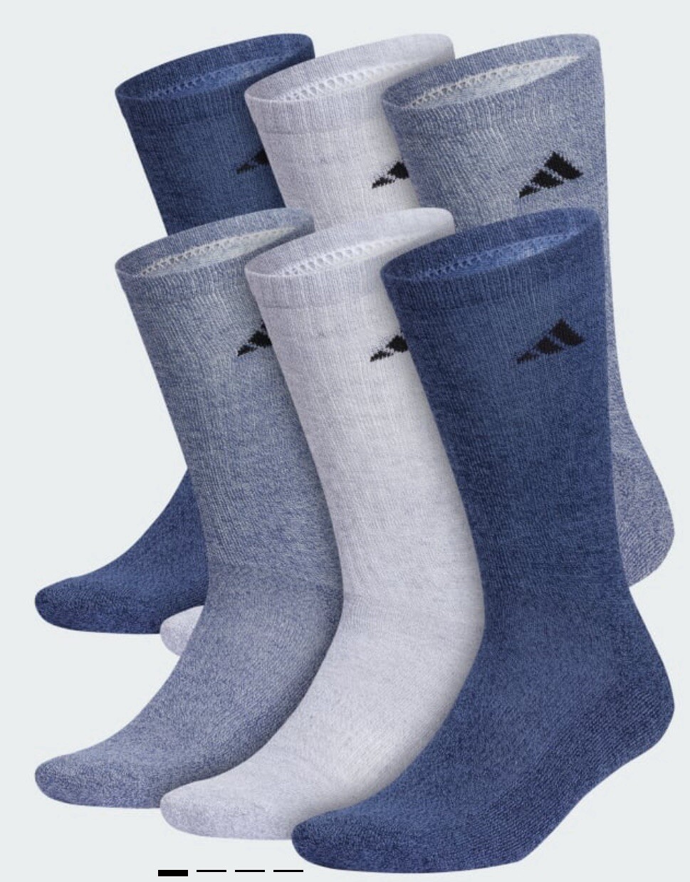 Adidas Athletic Men's Cushioned Aeroready Arch Compression Crew Socks - 6 Pairs