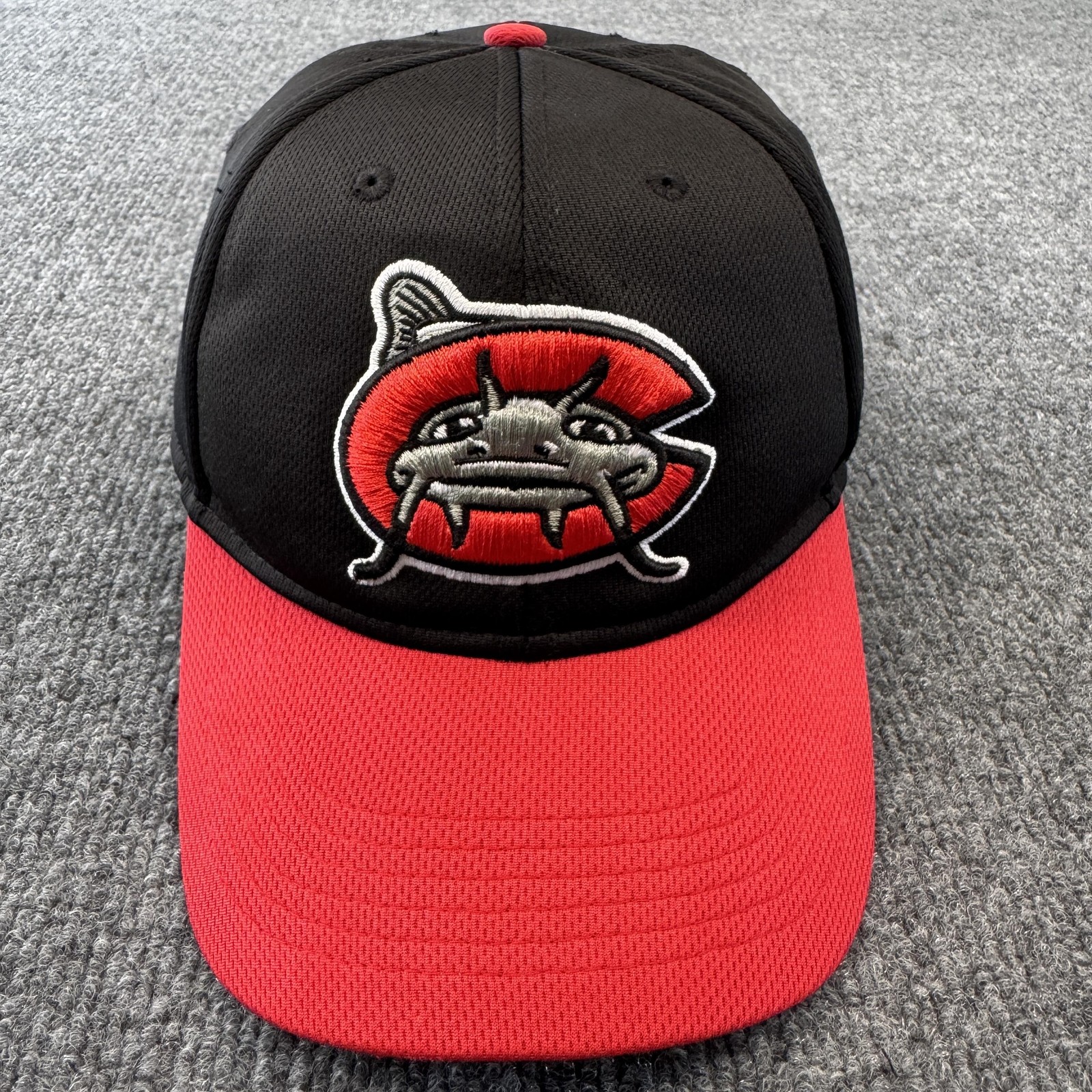 Carolina Mudcats Hat Cap Strap Back Mens One Size Black MILB Baseball OC Sports