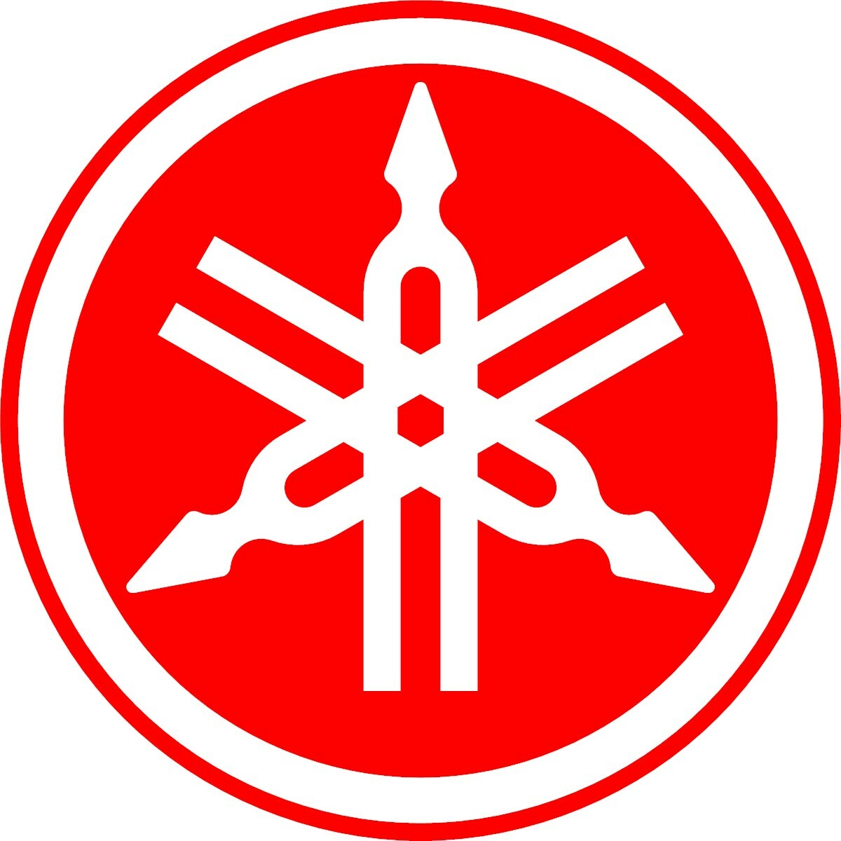 Logo tuning fork  Yamaha decal sticker bike motorcycle racing sport die-cut
