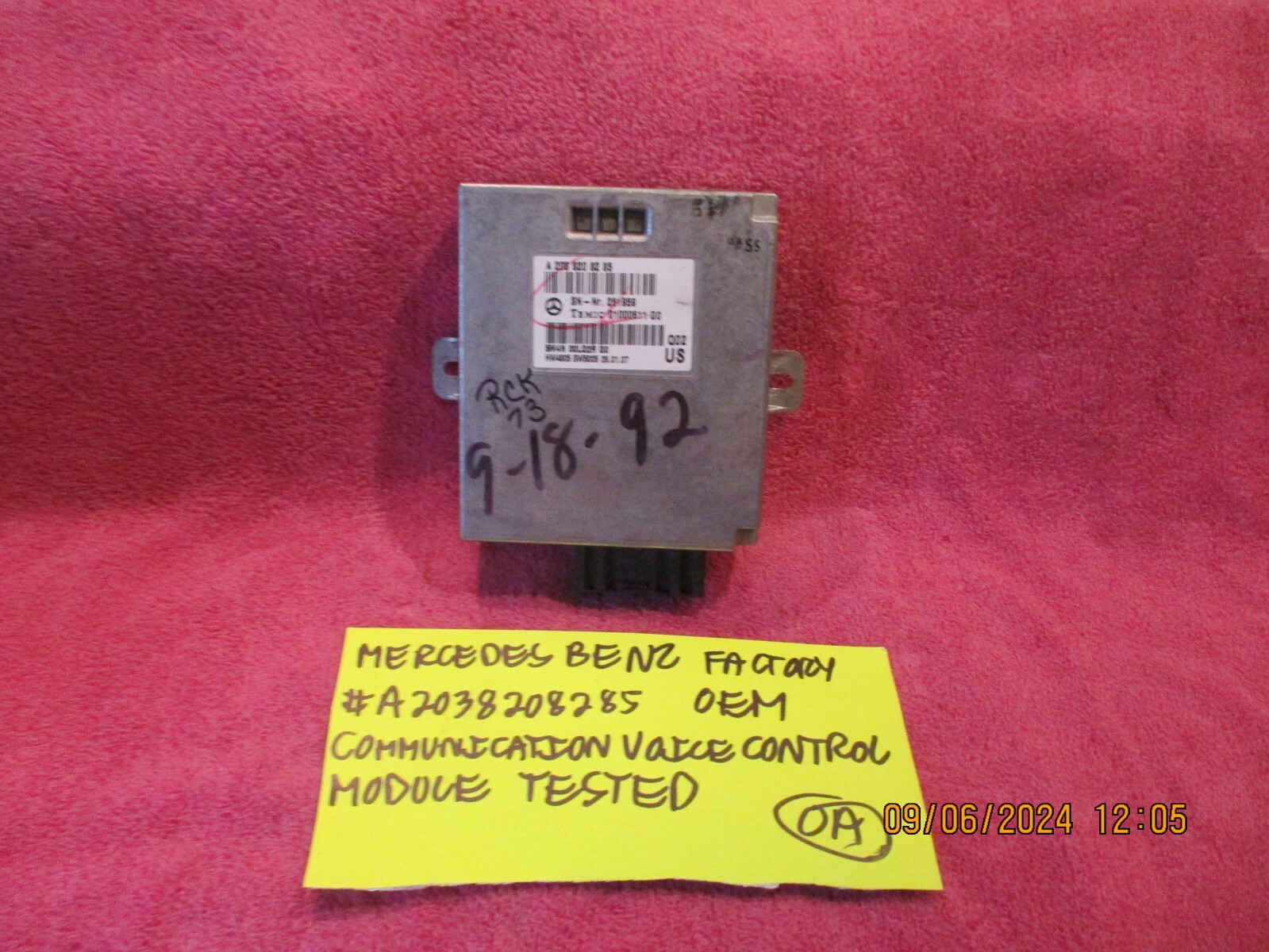 MERCEDES BENZ # A2038208285 COMMUNICATION VOICE MODULE TESTED FREE SHIPPING