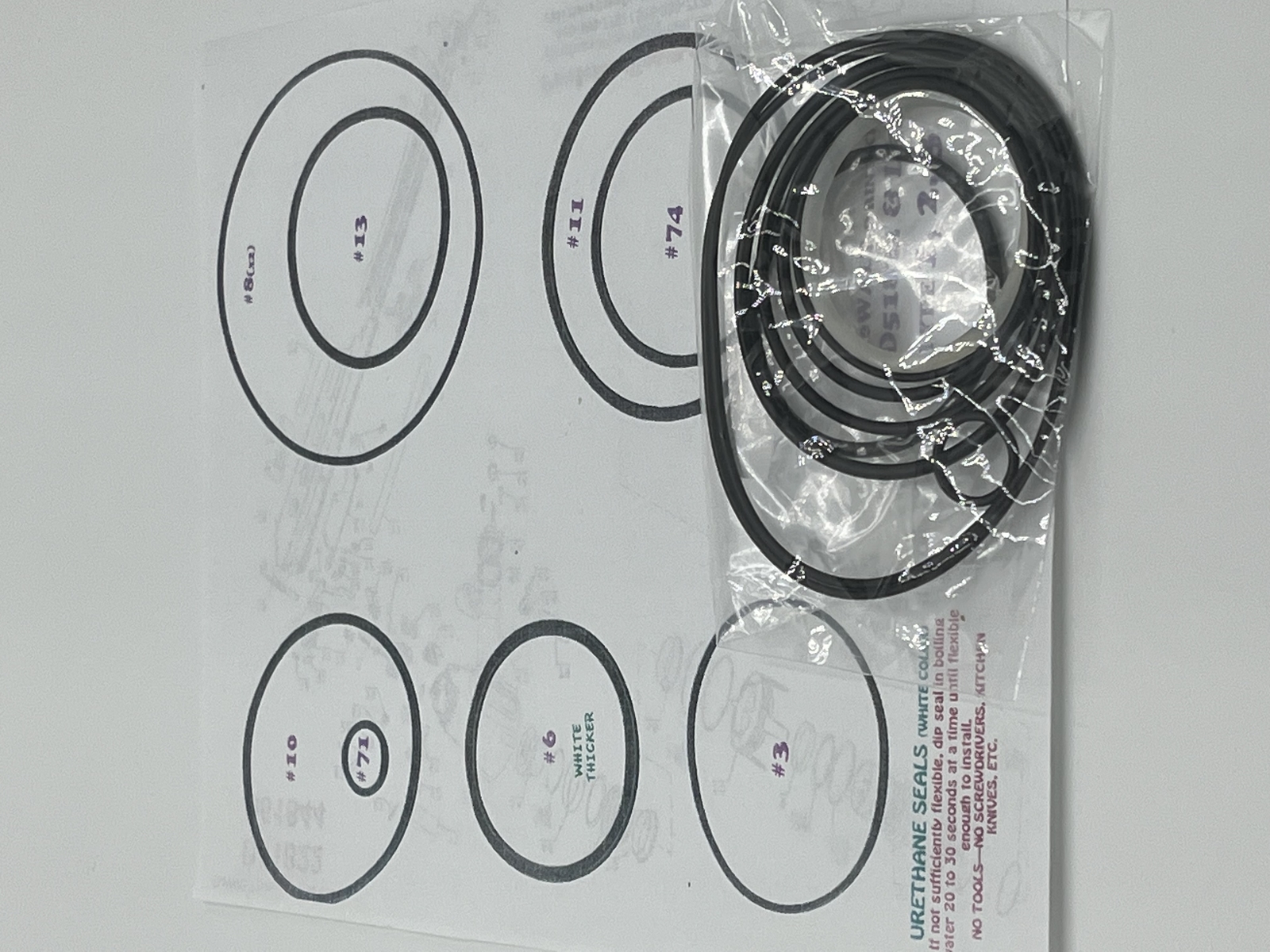 Nailer O-Ring Kit  compatible with D51844  D51822 Type 1, 2, 3