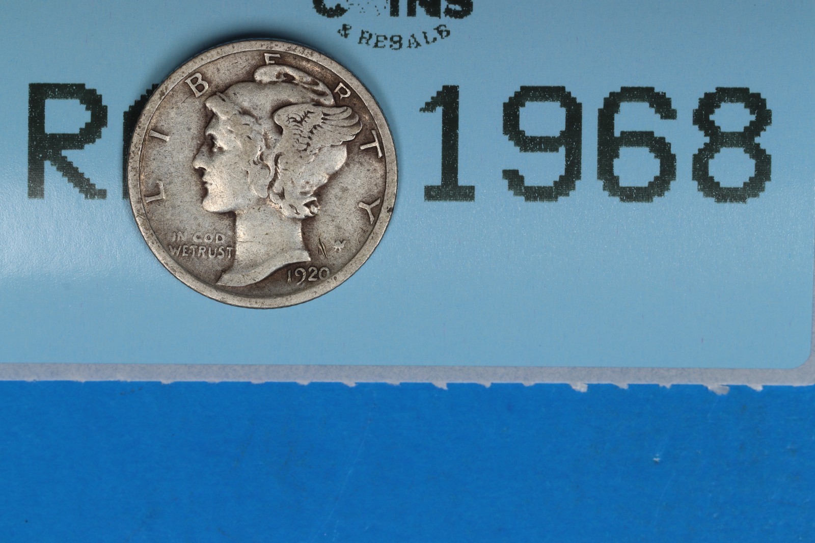 1920 10C MERCURY HEAD SILVER DIME Early US Type RAW-1968