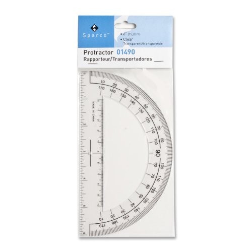 Sparco Professional Protractor - Plastic - Clear (SPR01490)