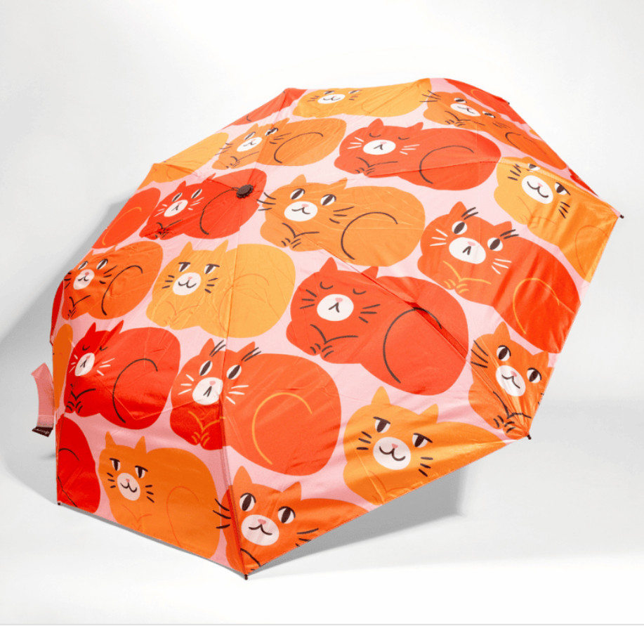 Orange Cat Umbrella by Cat Lady Box - NWT