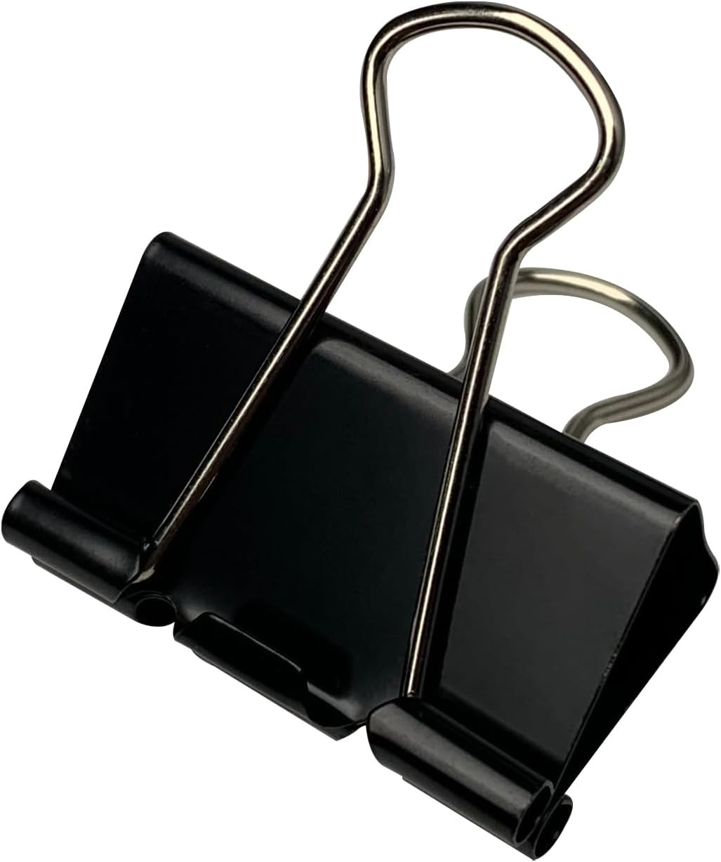 40Pcs Medium Binder Clips, 1.25 inch(32mm), Paper Clamps Medium, Black