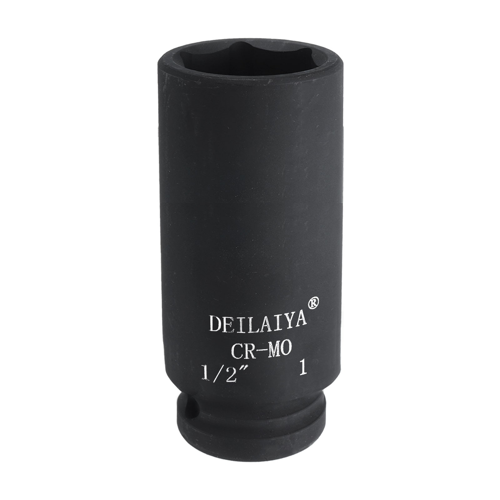 1 Inch SAE Deep Impact Socket 1/2 Inch Drive 6 Point CR-MO Steel Socket