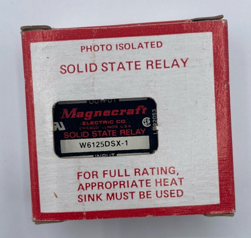 Magnecraft W6125DSX-1 Photo Isolated Solid State Relay 3-32VDC IN -- 120 VAC 25A