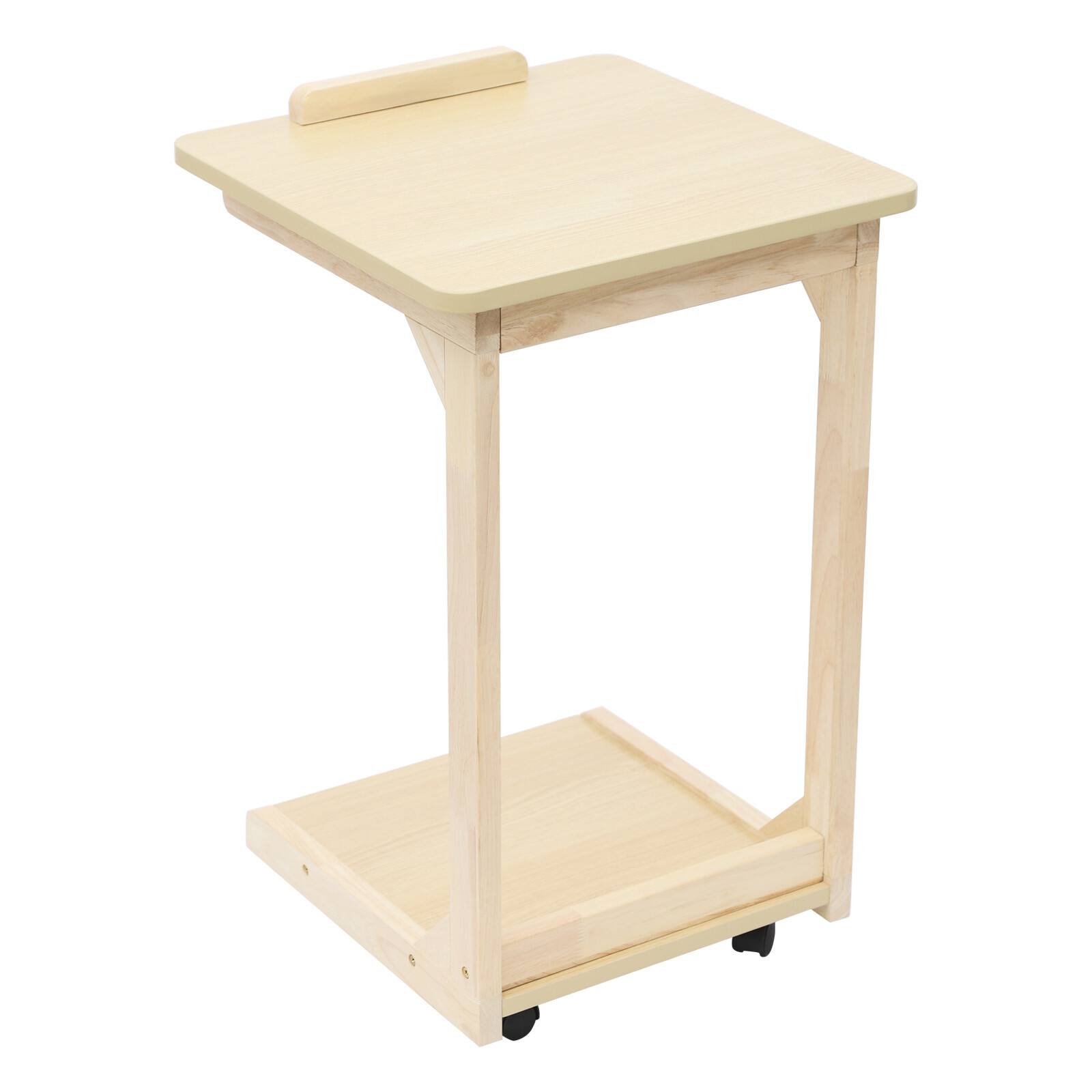 Movable Solid Wood Home Side Square Folding Coffee Side Table Adjustable Angle