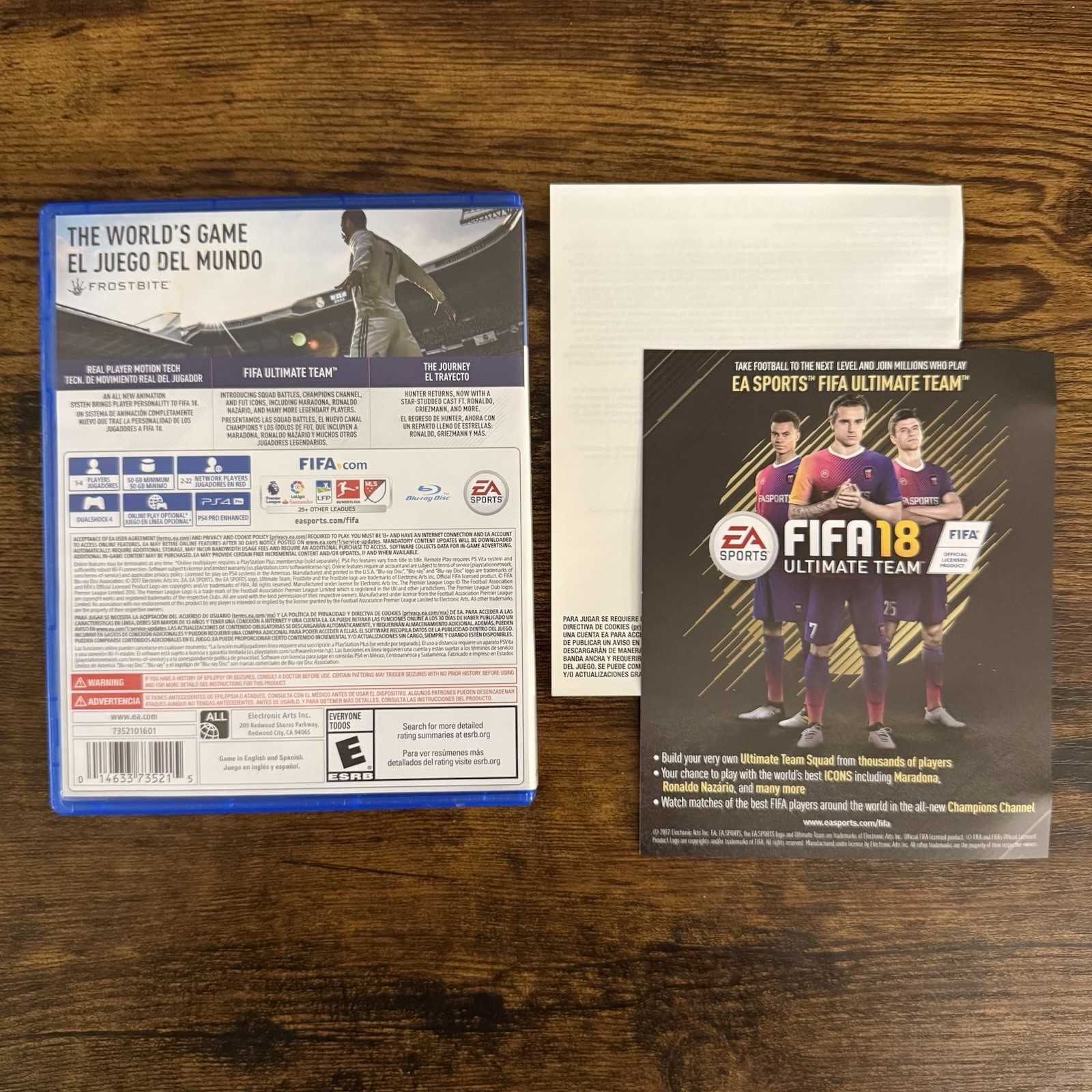 FIFA 18 Sony PlayStation 4 PS4 Case & Inserts Only No Game Disc