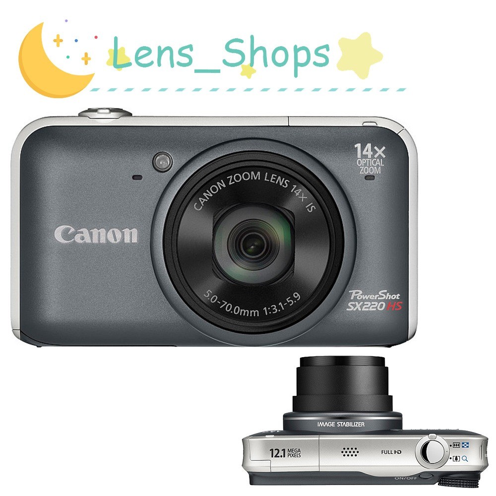Canon PowerShot SX220 HS 12.1MP Digital Camera 14x Optical Zoom Black Auto Focus