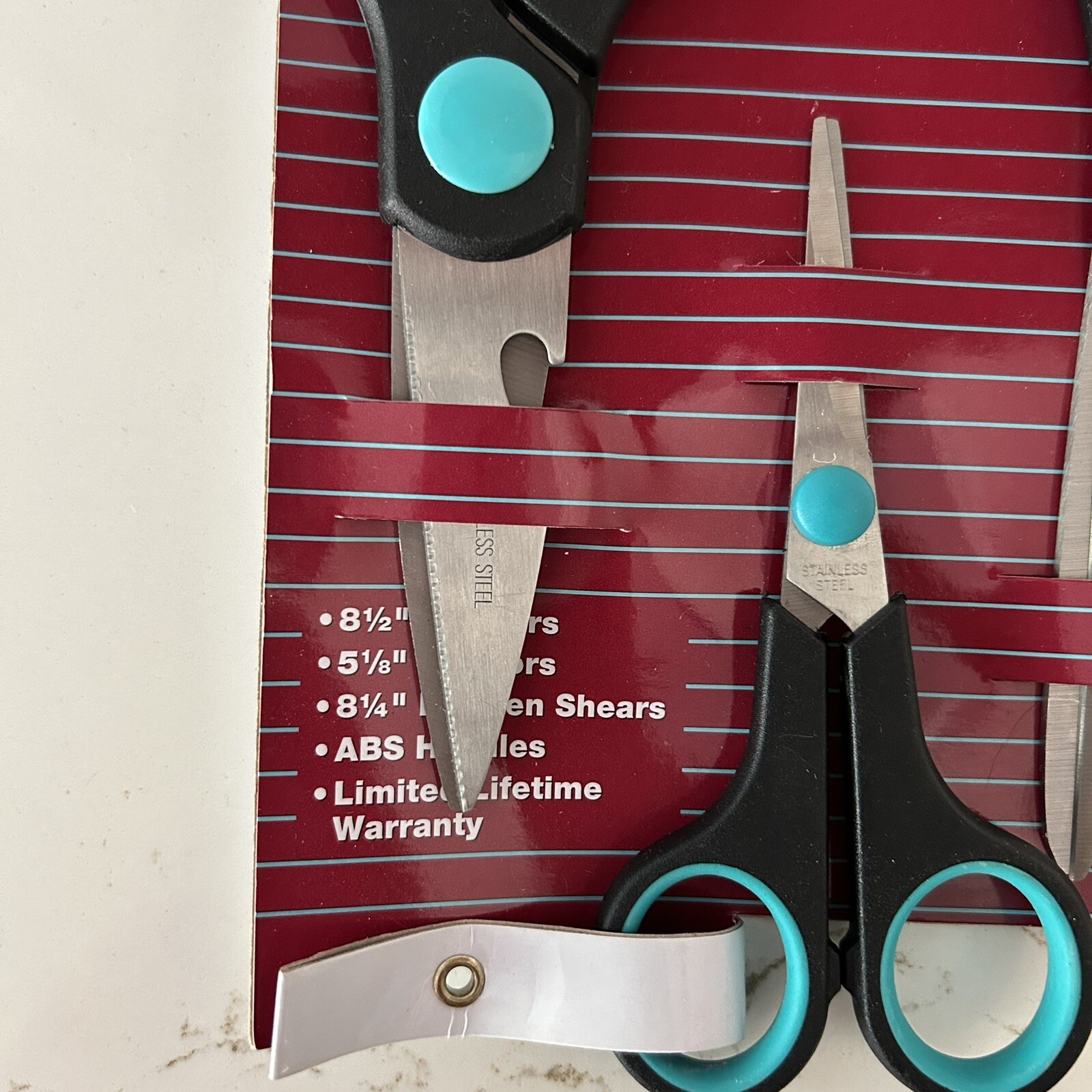 Maxam Combination Scissor Set Of 3 Kitchen Shears ABS Handles 3pc