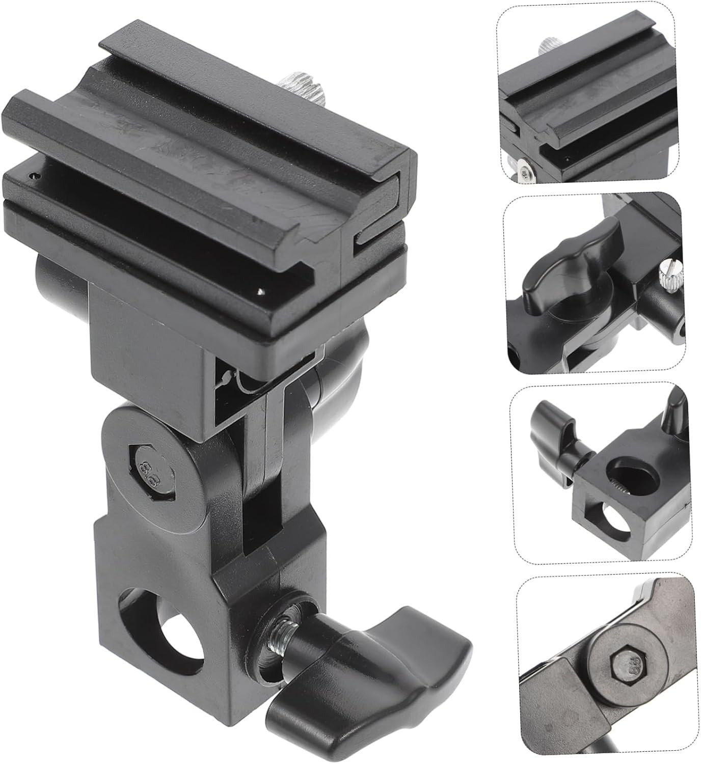 Adjustable Light Stand Adapter w/ Umbrella Holder Versatile Flash Light Bracket