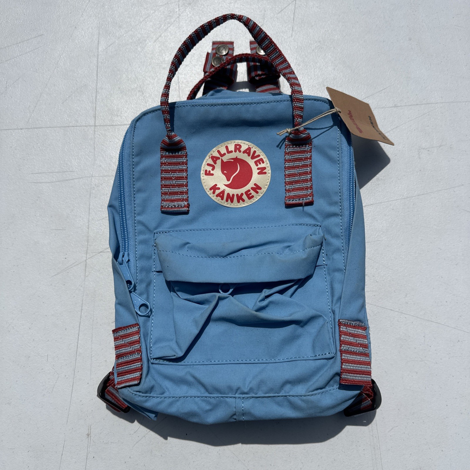 NWT Fjällräven Kånken Mini Backpack 23561 Classic Daypack Bag Air Blue Striped