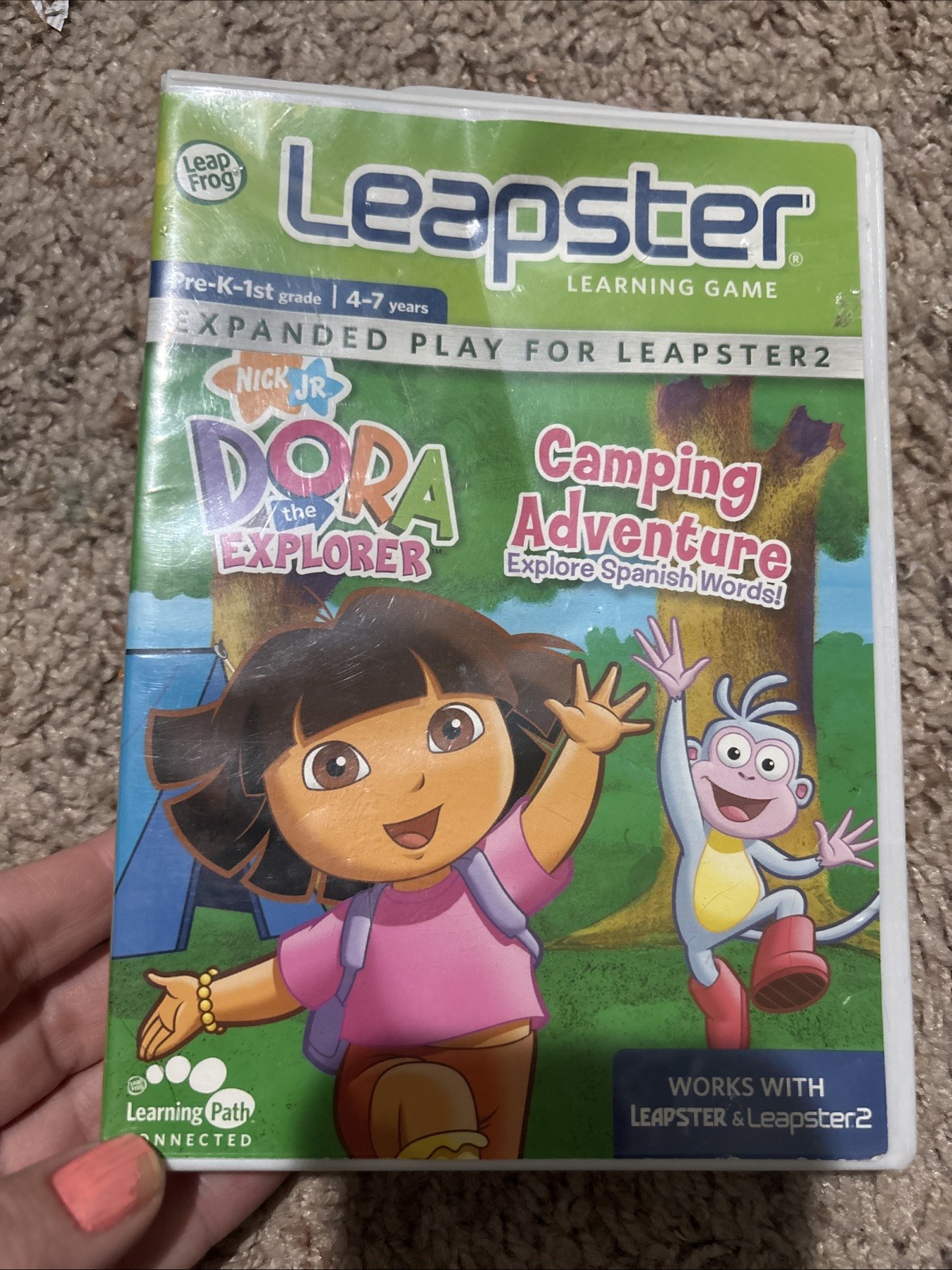 Dora The Explorer Camping Adventure Leapfrog Leapster Learning Game Used