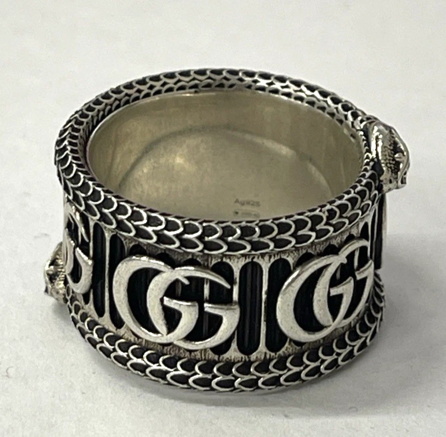 Gucci GG Marmont Snake Ring Sterling Silver 925 Size: 14 (US US 6.5)
