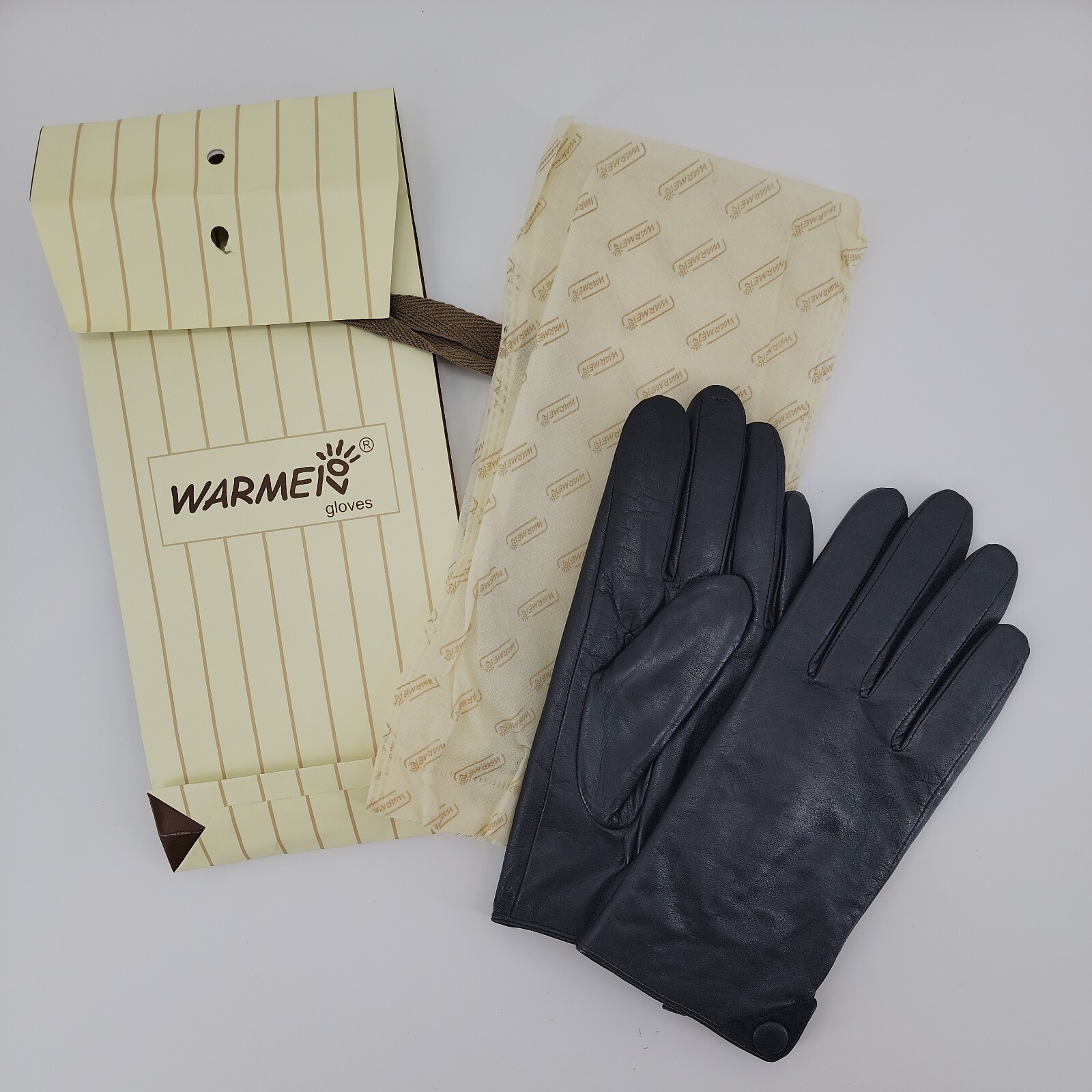 Mens Warmen Gloves Size S Black Soft Comfortable Warm