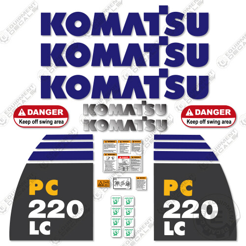 Fits Komatsu PC220LC-8 Decal Kit Excavator Sticker Replacements - 7 YEAR VINYL!