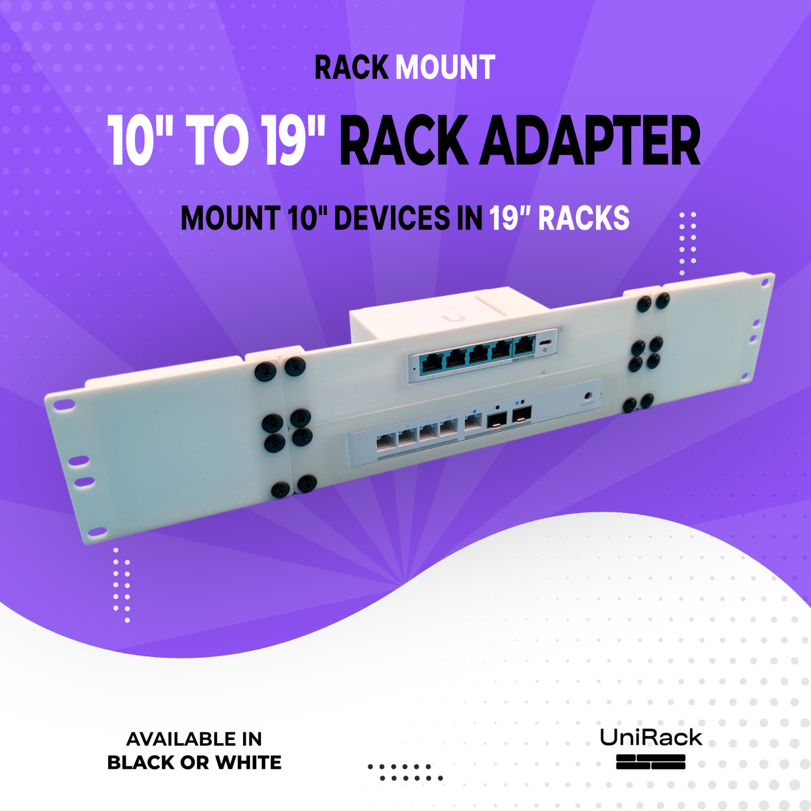 10" to 19" Server Rack Adapter Bundle | Mount 10 Inch Devices in 19 Inch Racks