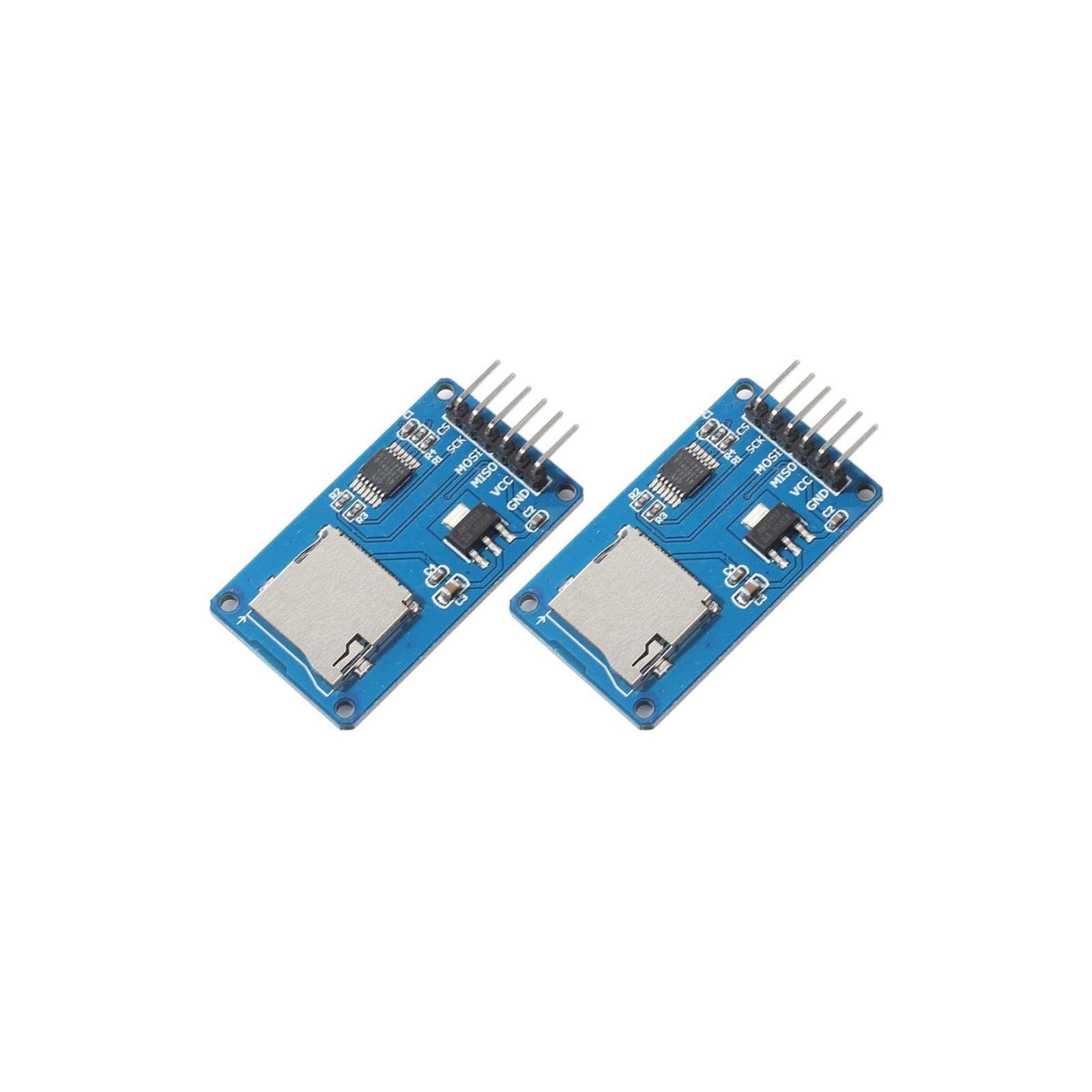2pcs Micro SD Card Module Storage Board 6-pin TF Card Memory Adapter Reader