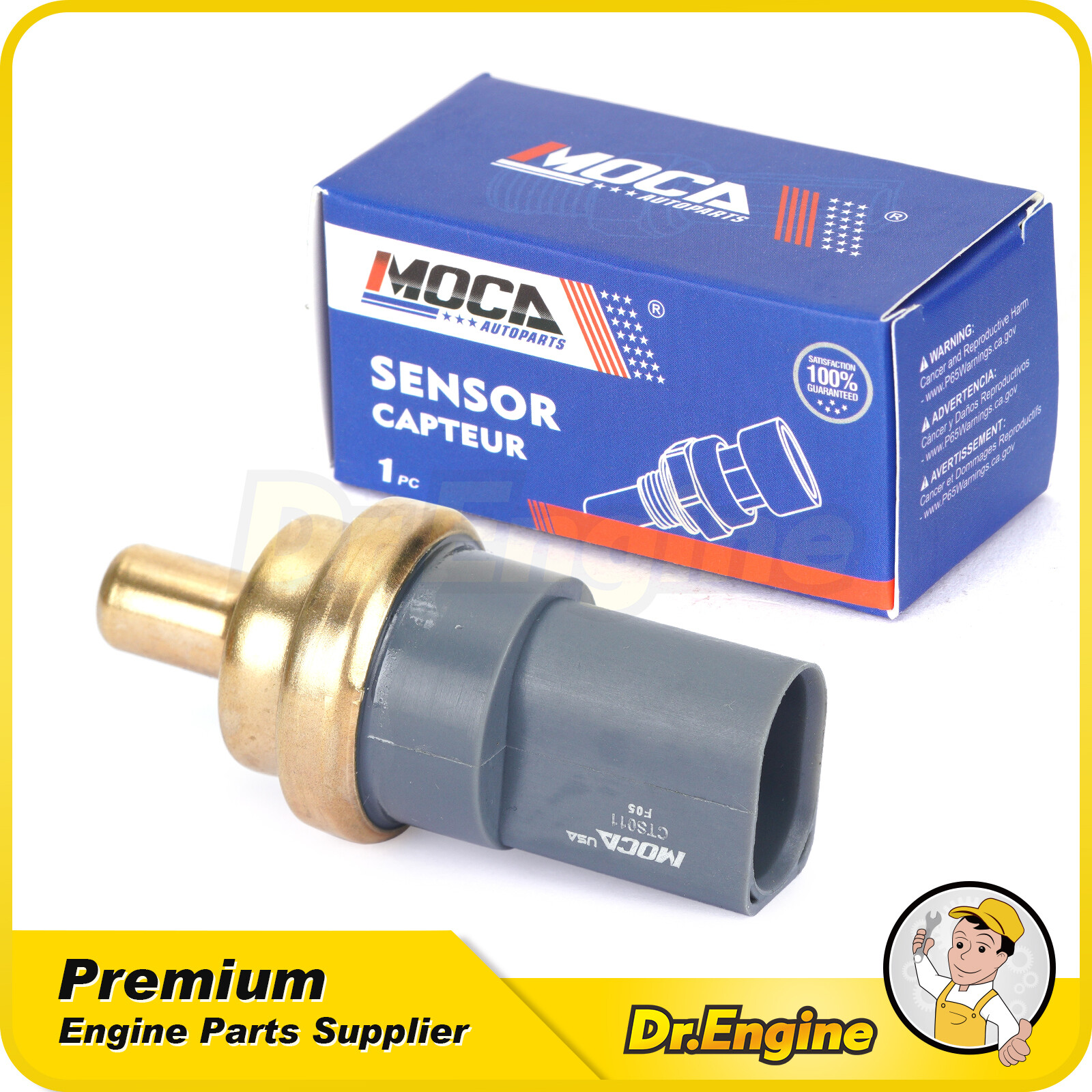 2-Pins Coolant Temperature Sensor fit 01-15 Seat Audi Volkswagen Porsche