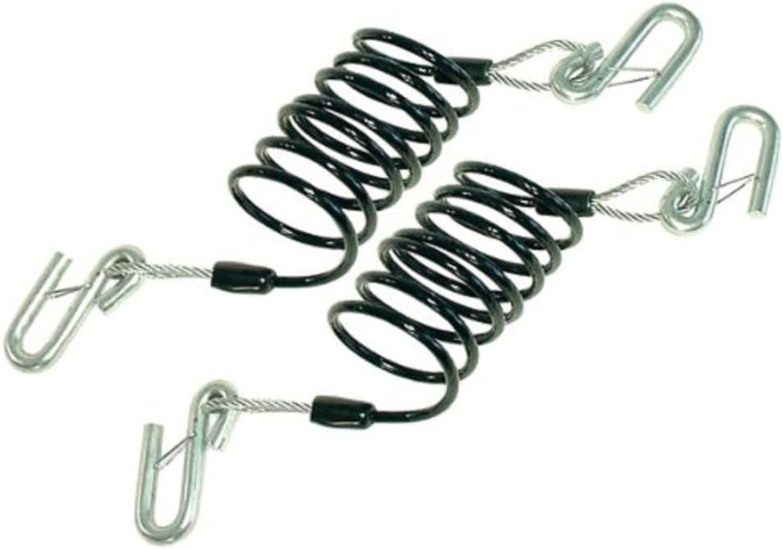9523003 Coiled Safety Cable Pair with Hooks