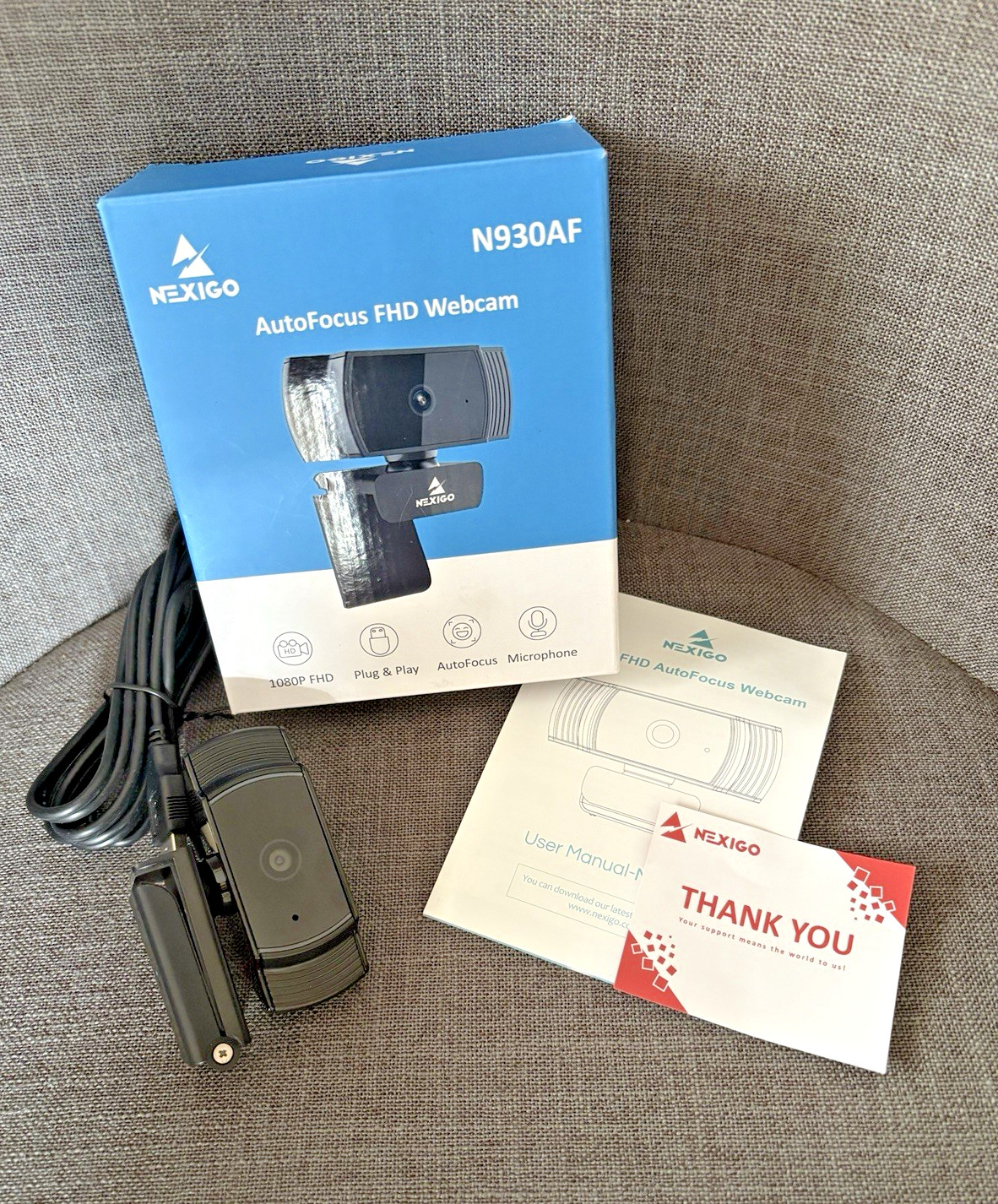 Nexigo N930AF Auto Focus FHD Webcam