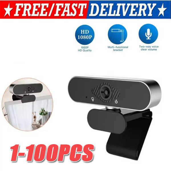 1080P Full HD USB Webcam for PC Desktop,Laptop Web Camera with Microphone LOT