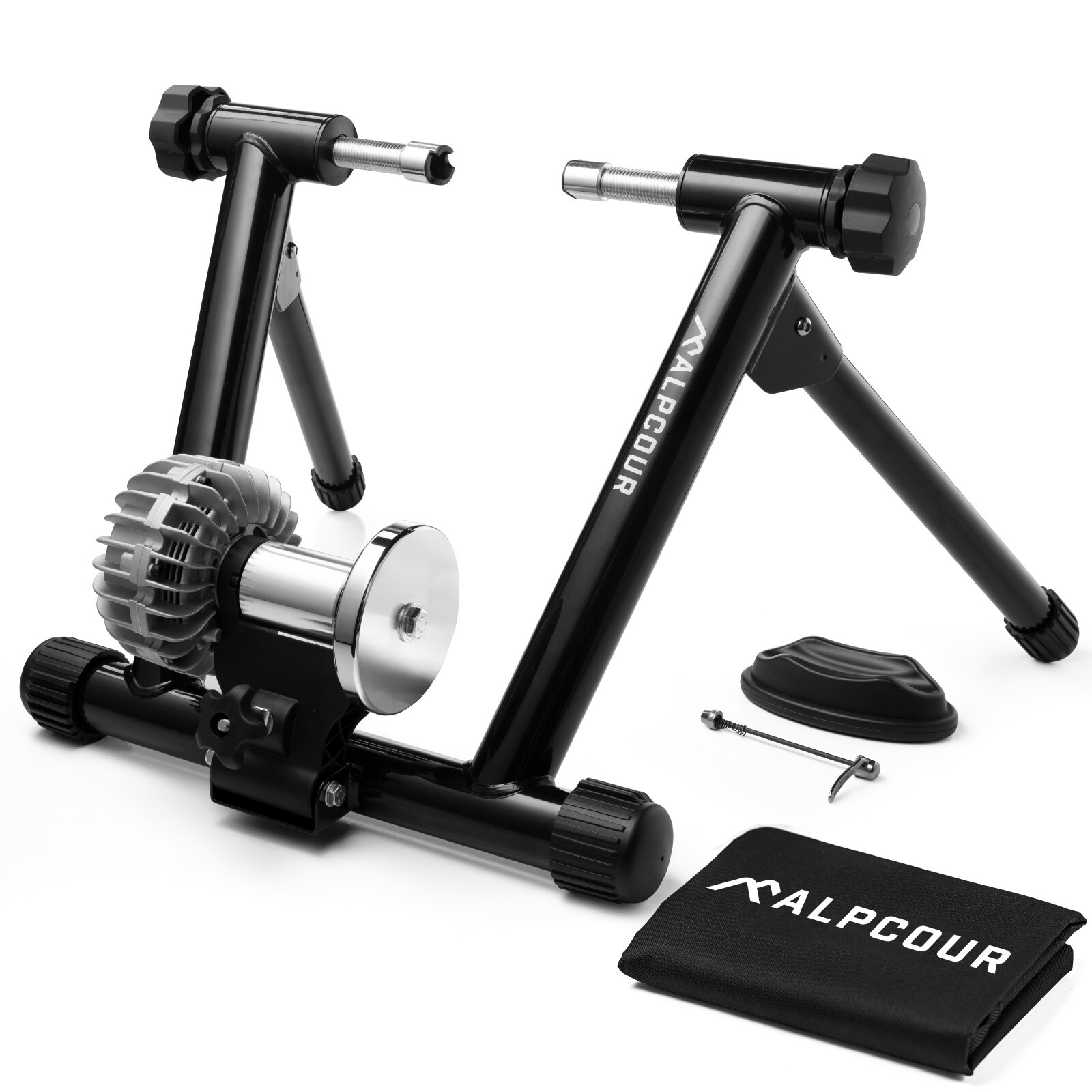Alpcour Portable Stainless Steel Indoor Fluid Bike Trainer Stand