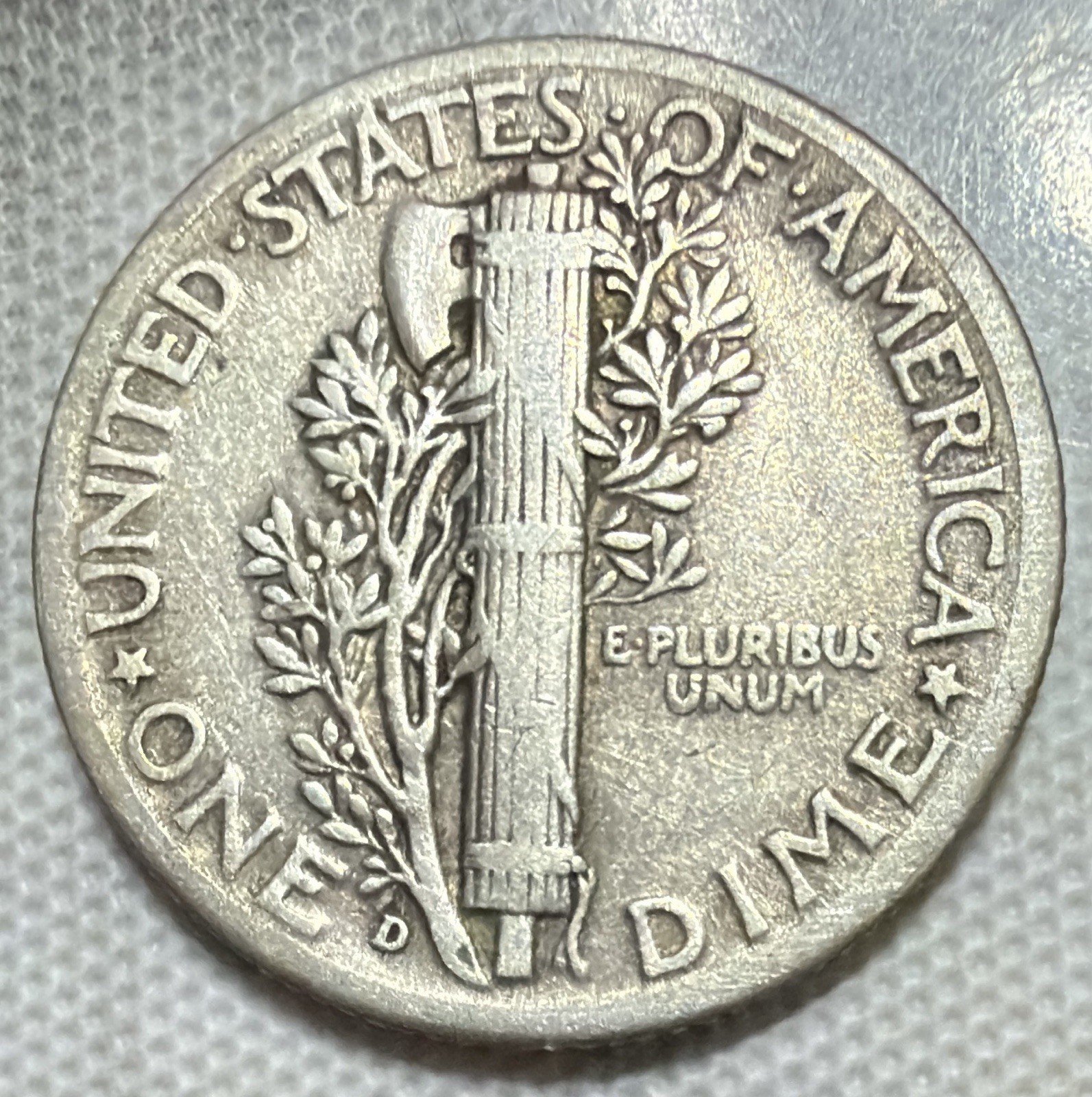 1942D Mercury Dime 10C Coin Error “In Cod We Trust” 90% Silver