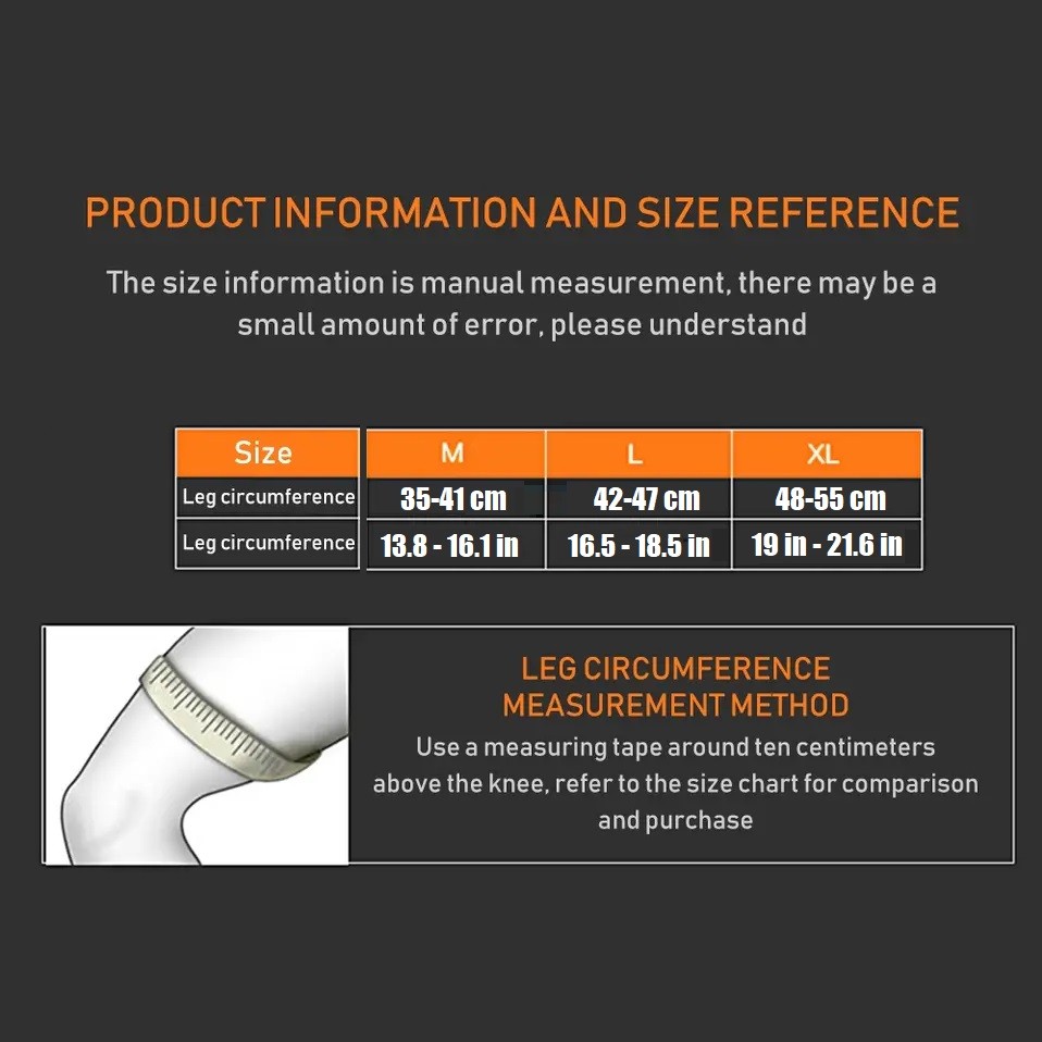 Knee Support Brace Compression Sleeve Strap Patella Pain Relief Adjustable Fit