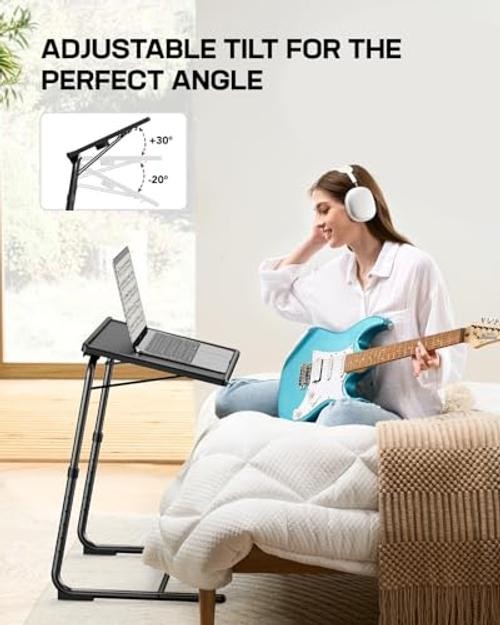 Multifunctional TV Tray Table - 2 Packs Adjustable TV Dinner Tray Tables with