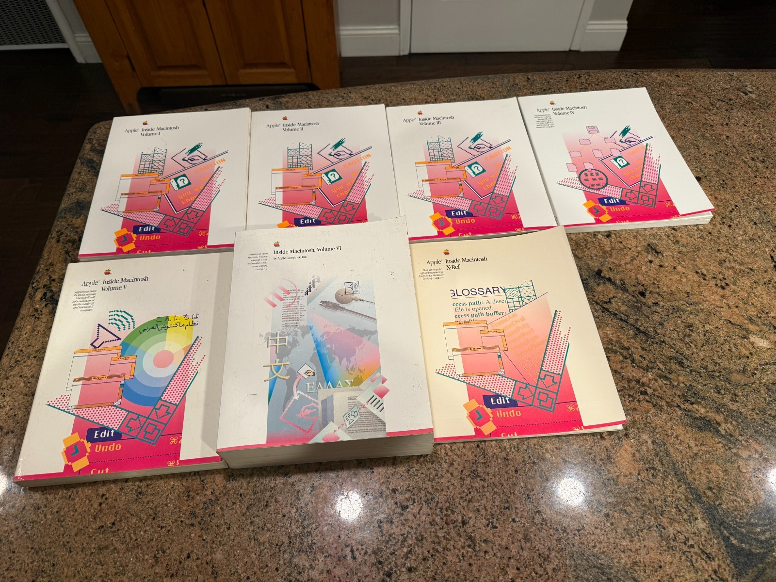 VTG Apple Inside Macintosh Complete Set Vol I-VI & X-Ref Glossary Books Lot 7