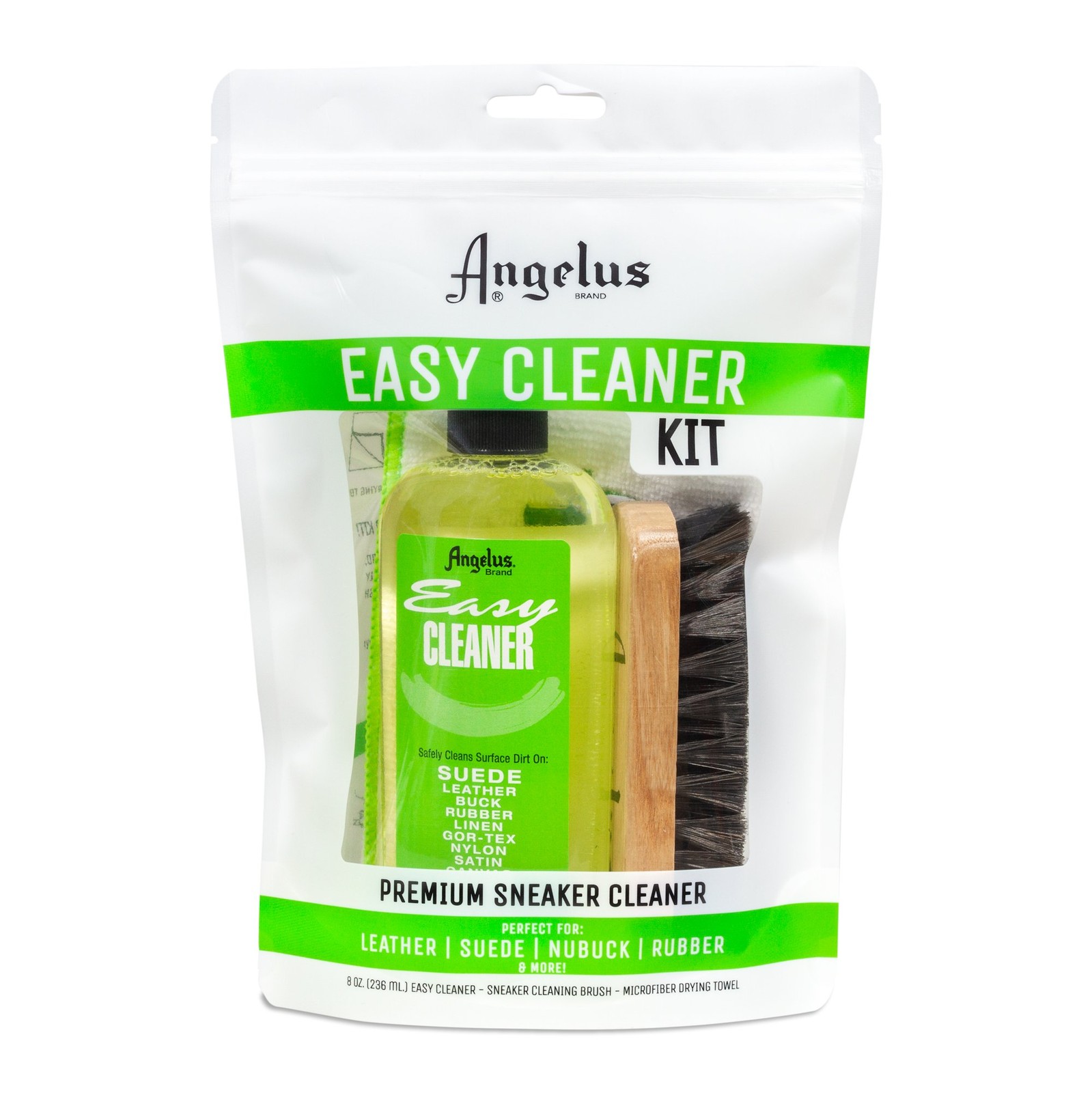 ANGELUS Easy Cleaner Solution with Brush and Cloth Kit For Leather Suede etc