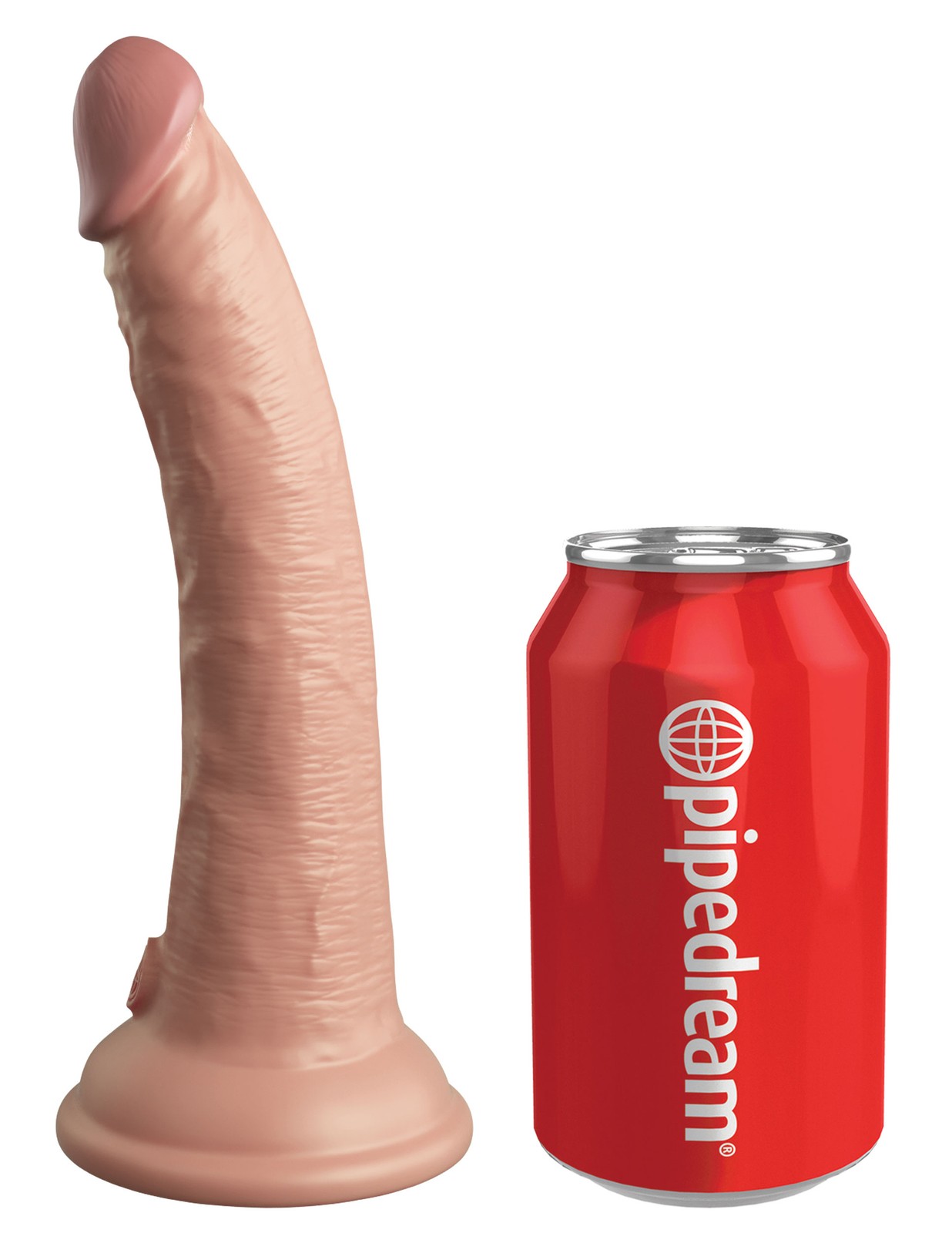 King Cock Elite 7 Inch Vibrating Silicone Dual Density Cock With Remote -...