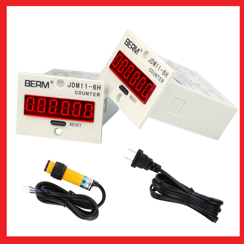 New JDM11-6H 5H 6 Digits Display Electronic Counter Relay Control DC 24V -380V