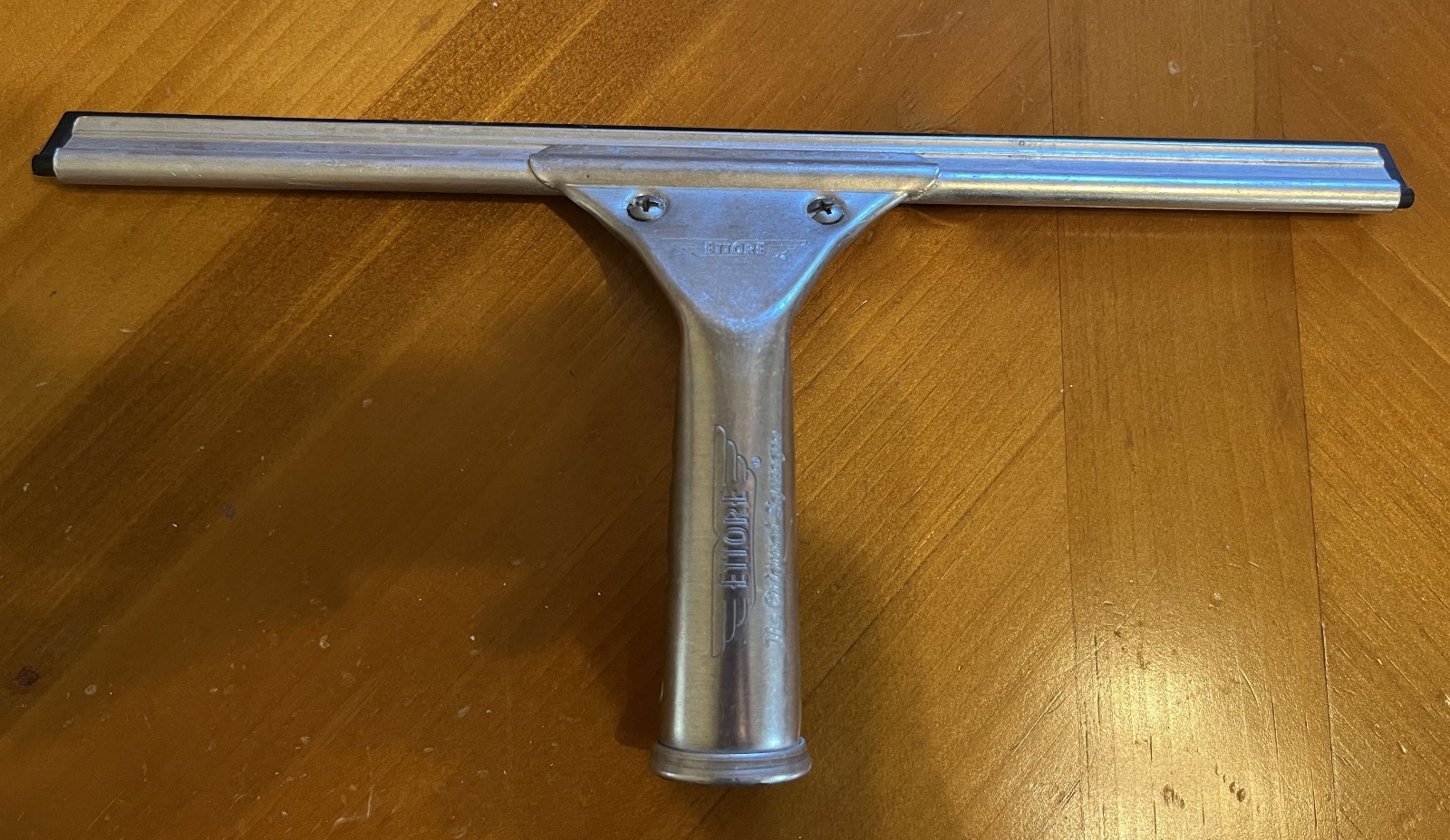 Vintage Ettore Original Squeegee Steel / Silver 11.5" USA - 100% to Charity