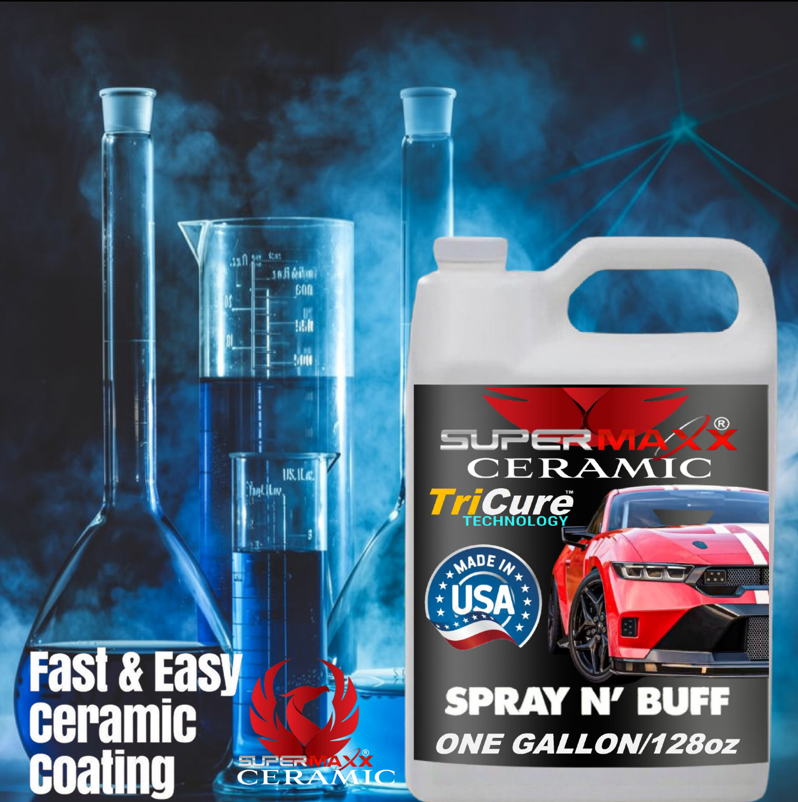 CERAMIC CAR COATING SPRAY ADVANCED TRICURE DIAMOND SHINE PAINT PROTECTION -1 GAL
